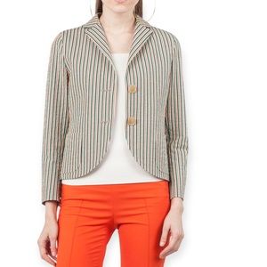Akris Punto • Seersucker Two Button Blazer